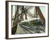 The North Express Thunders Over the Forth Bridge on Its Way to Aberdeen-null-Framed Photographic Print