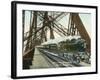 The North Express Thunders Over the Forth Bridge on Its Way to Aberdeen-null-Framed Photographic Print