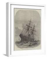 The North German Lloyd's Steam-Ship Baltimore Aground at Hastings-Edwin Weedon-Framed Giclee Print