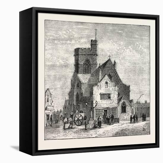 The North of London, High Street, Barnet, 1876, UK-null-Framed Stretched Canvas