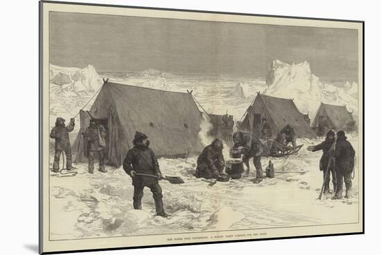 The North Pole Expedition, a Sledge Party Camping for the Night-Alfred William Hunt-Mounted Giclee Print