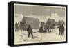 The North Pole Expedition, a Sledge Party Camping for the Night-Alfred William Hunt-Framed Stretched Canvas