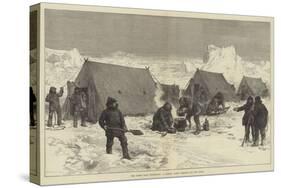 The North Pole Expedition, a Sledge Party Camping for the Night-Alfred William Hunt-Stretched Canvas