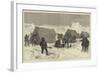 The North Pole Expedition, a Sledge Party Camping for the Night-Alfred William Hunt-Framed Giclee Print