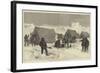 The North Pole Expedition, a Sledge Party Camping for the Night-Alfred William Hunt-Framed Giclee Print