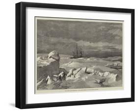 The North Pole Expedition, HMS Alert Frozen in at Her Winter Quarters-William Heysham Overend-Framed Giclee Print
