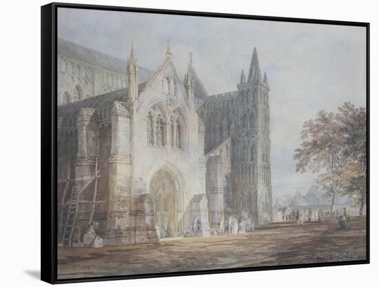 The North Porch of Salisbury Cathedral, circa 1796-J. M. W. Turner-Framed Stretched Canvas