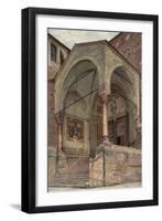 The North Porch of San Fermo Maggiore, Verona, Italy, C. 1884 (Watercolour on Wove Paper)-Frank Randal-Framed Giclee Print