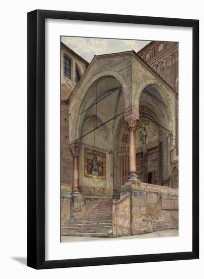 The North Porch of San Fermo Maggiore, Verona, Italy, C. 1884 (Watercolour on Wove Paper)-Frank Randal-Framed Giclee Print