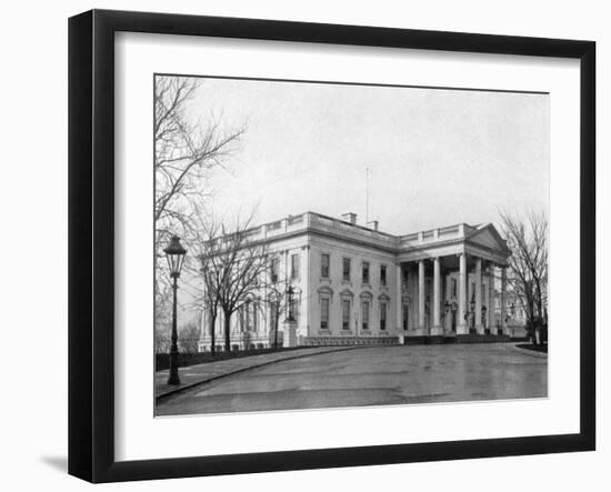 The North Portico of the White House, Washington D.C., USA, 1908-null-Framed Giclee Print