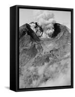 The North Side of Mount St. Helens is Wide Open as the Volcano Starts to Erupt-null-Framed Stretched Canvas