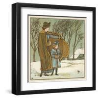 The North Wind Doth Blow-Walter Crane-Framed Art Print