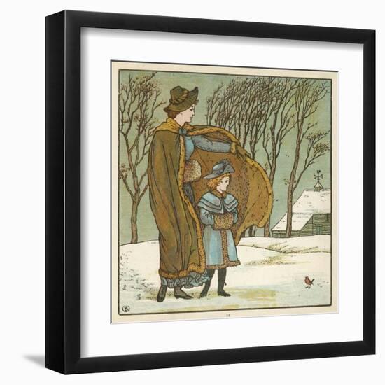 The North Wind Doth Blow-Walter Crane-Framed Art Print