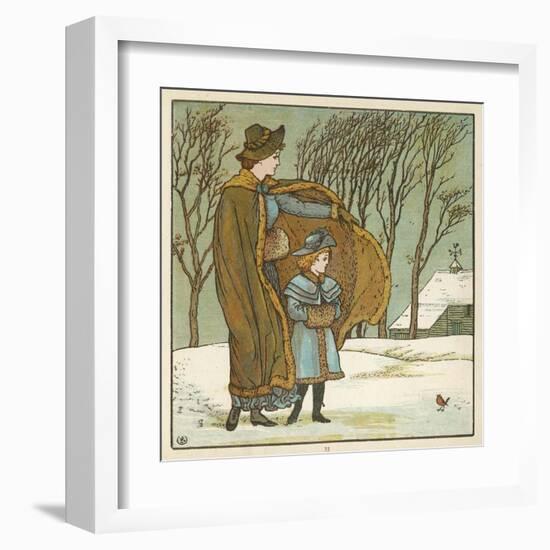 The North Wind Doth Blow-Walter Crane-Framed Art Print