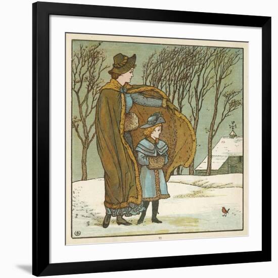 The North Wind Doth Blow-Walter Crane-Framed Art Print