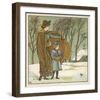 The North Wind Doth Blow-Walter Crane-Framed Art Print