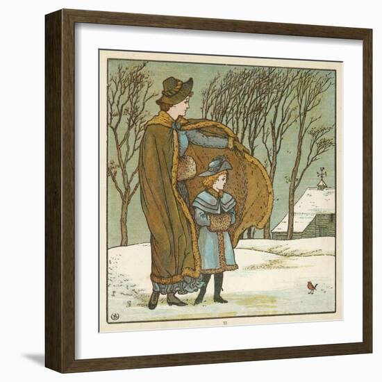 The North Wind Doth Blow-Walter Crane-Framed Art Print