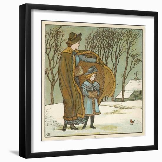 The North Wind Doth Blow-Walter Crane-Framed Art Print