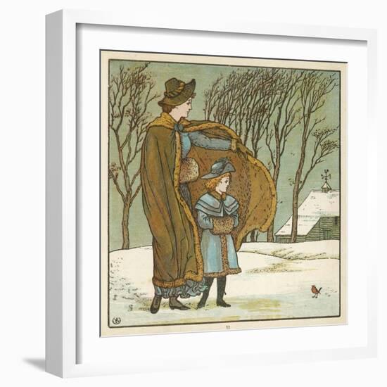 The North Wind Doth Blow-Walter Crane-Framed Art Print