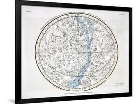 The Northern Hemisphere, from 'A Celestial Atlas' 1822-Alexander Jamieson-Framed Giclee Print