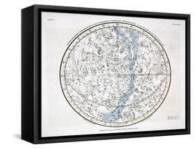 The Northern Hemisphere, from 'A Celestial Atlas' 1822-Alexander Jamieson-Framed Stretched Canvas