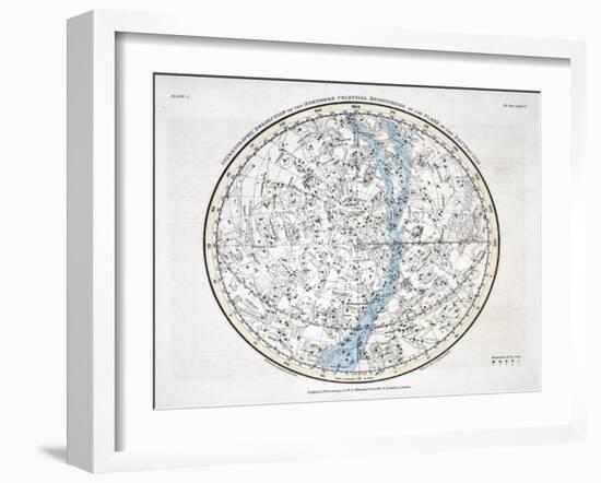 The Northern Hemisphere, from 'A Celestial Atlas' 1822-Alexander Jamieson-Framed Giclee Print