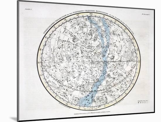 The Northern Hemisphere, from 'A Celestial Atlas' 1822-Alexander Jamieson-Mounted Giclee Print