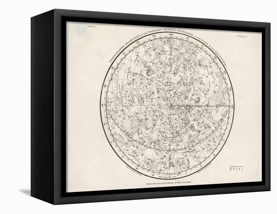 The Northern Hemisphere Including the Signs of the Zodiac-null-Framed Stretched Canvas