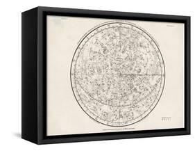 The Northern Hemisphere Including the Signs of the Zodiac-null-Framed Stretched Canvas