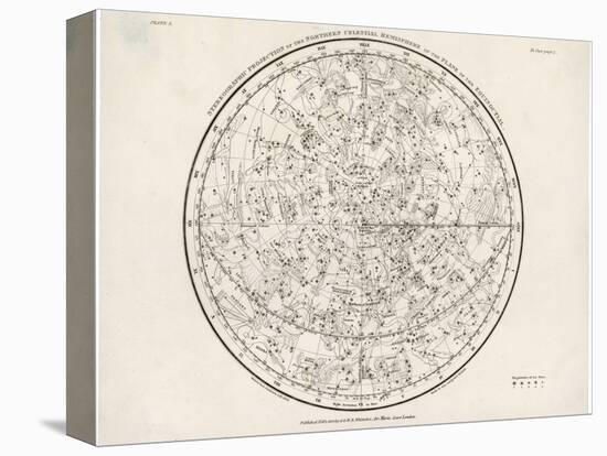 The Northern Hemisphere Including the Signs of the Zodiac-null-Stretched Canvas