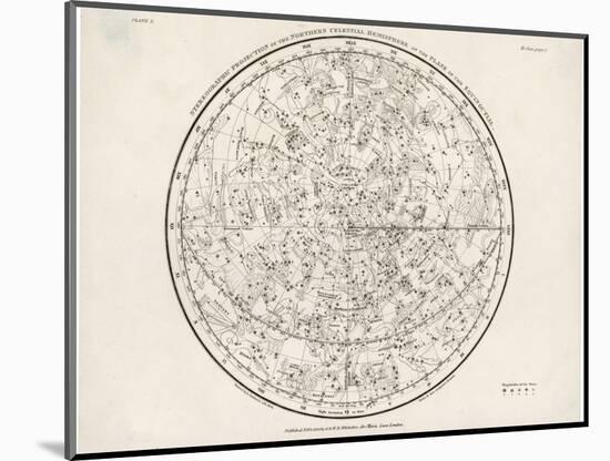 The Northern Hemisphere Including the Signs of the Zodiac-null-Mounted Photographic Print