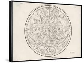 The Northern Hemisphere Including the Signs of the Zodiac-null-Framed Stretched Canvas