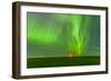 The Northern Lights as Seen from the Wintering Hills Wind Farm, Alberta, Canada-null-Framed Photographic Print