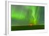 The Northern Lights as Seen from the Wintering Hills Wind Farm, Alberta, Canada-null-Framed Photographic Print