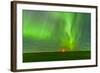 The Northern Lights as Seen from the Wintering Hills Wind Farm, Alberta, Canada-null-Framed Photographic Print