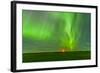 The Northern Lights as Seen from the Wintering Hills Wind Farm, Alberta, Canada-null-Framed Photographic Print