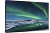 The Northern Lights Dance over the Glacier Lagoon in Iceland-null-Stretched Canvas