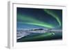 The Northern Lights Dance over the Glacier Lagoon in Iceland-null-Framed Photographic Print