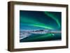 The Northern Lights Dance over the Glacier Lagoon in Iceland.-John A Davis-Framed Photographic Print