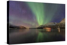 The Northern Lights Illuminates the Icy Sea, Troms-Roberto Moiola-Stretched Canvas