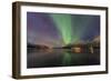 The Northern Lights Illuminates the Icy Sea, Troms-Roberto Moiola-Framed Photographic Print