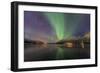 The Northern Lights Illuminates the Icy Sea, Troms-Roberto Moiola-Framed Photographic Print