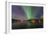 The Northern Lights Illuminates the Icy Sea, Troms-Roberto Moiola-Framed Photographic Print