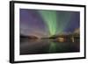 The Northern Lights Illuminates the Icy Sea, Troms-Roberto Moiola-Framed Photographic Print