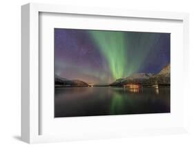 The Northern Lights Illuminates the Icy Sea, Troms-Roberto Moiola-Framed Photographic Print