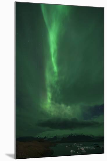 The Northern Lights, Jokulsarlon, South Iceland, Iceland, Polar Regions-Ben Pipe-Mounted Photographic Print