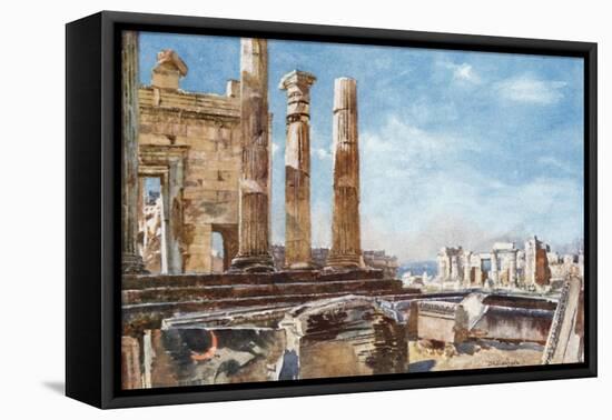 The Northern Portico of the Erechtheum-John Fulleylove-Framed Stretched Canvas