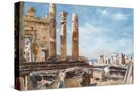 The Northern Portico of the Erechtheum-John Fulleylove-Stretched Canvas