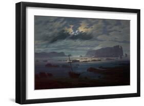 The Northern Sea in Moonlight, 1823-24-Caspar David Friedrich-Framed Giclee Print