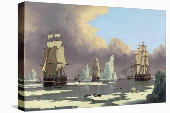 The Northern Whale Fishery: the "Swan" and "Isabella", C. 1840-John Of Hull Ward-Stretched Canvas